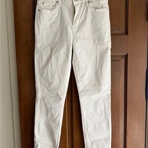 Citizens Of Humanity White High Rise Skinny Jeans “Rocket Crop”